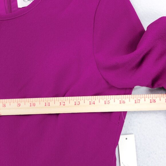 Eliza J Dress Womens 4 Petite Purple Pink Bell Sleeve A Line Flare Classic NEW - Picture 5 of 14